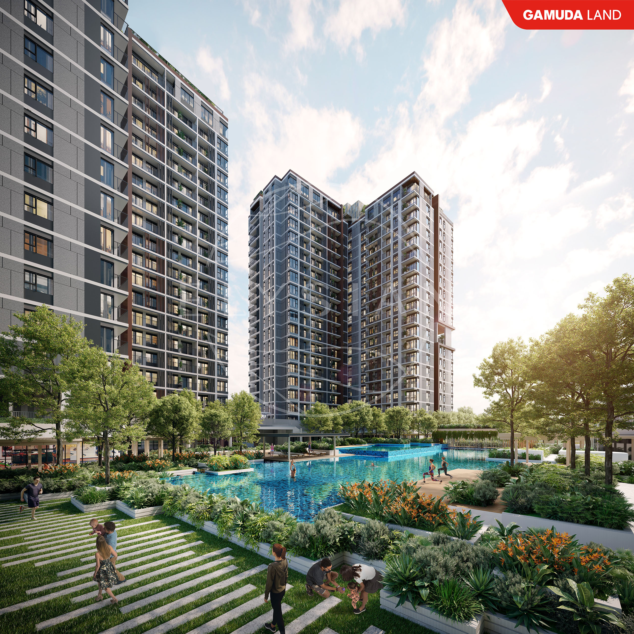 Phối cảnh 2 căn hộ Elysian Gamudaland